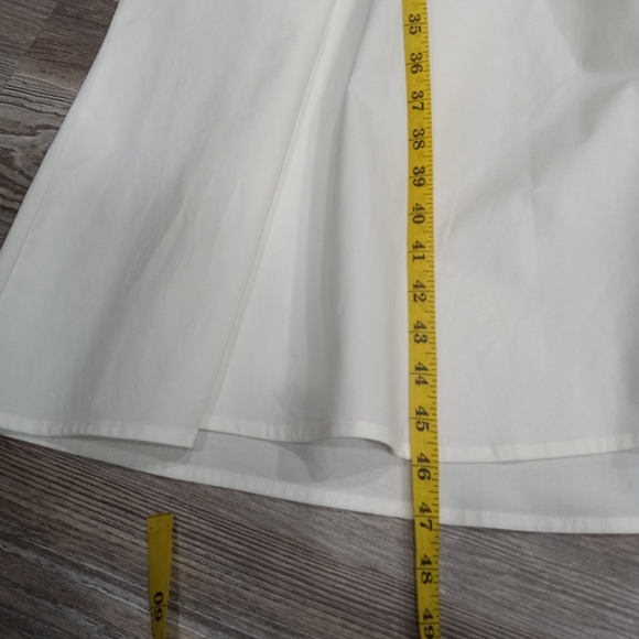 Ava & Viv White Button-Up Side Pockets Cotton Midi Dress Women's Plus Size 3X - Picture 7 of 15